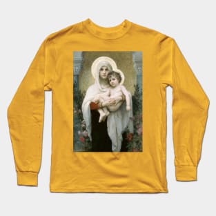 The Madonna of the Roses - Bouguereau Long Sleeve T-Shirt